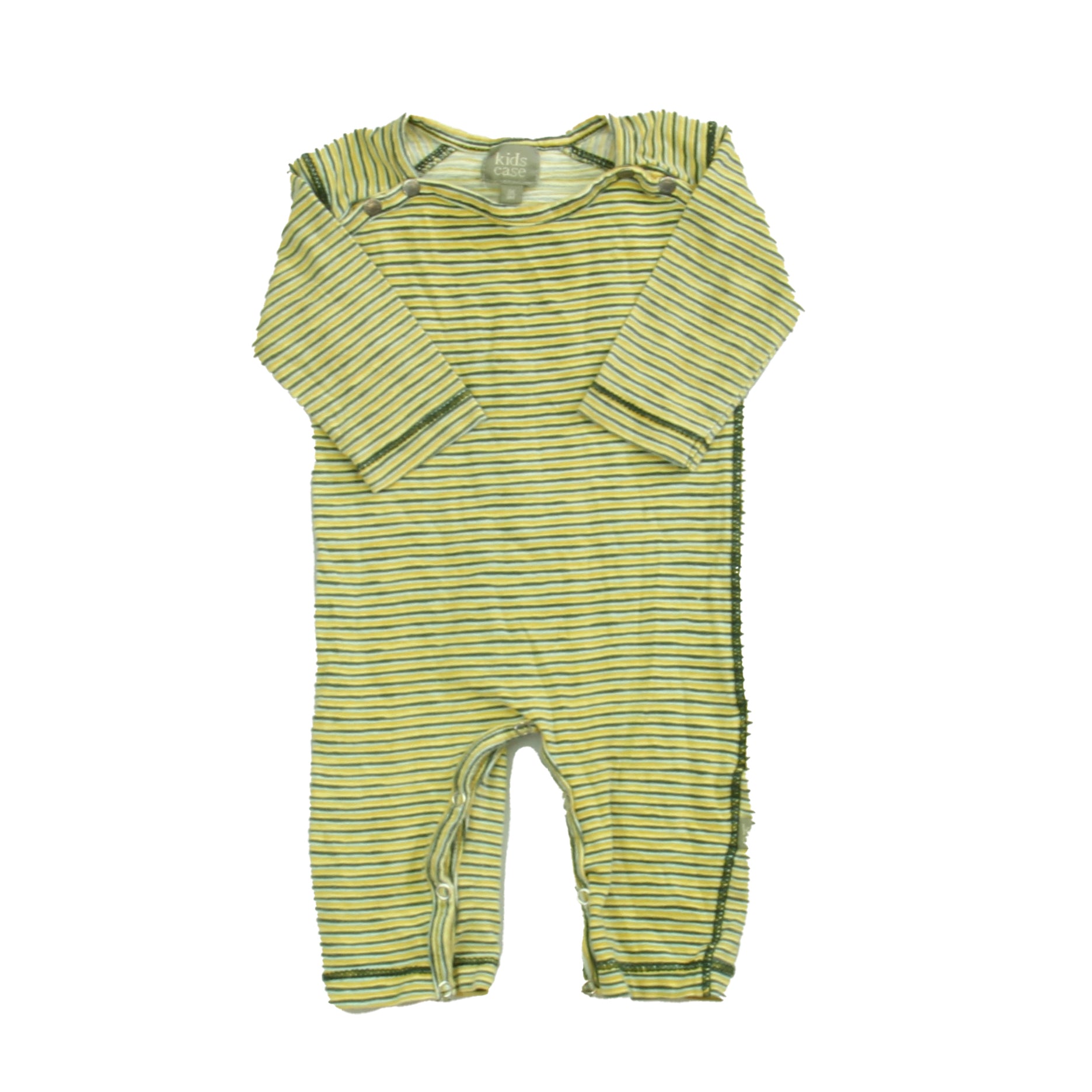 Kids Case Boys Yellow | Blue | S ripes Long Sleeve Outfit Size: 1 Month Yellow | Blue | S ripes