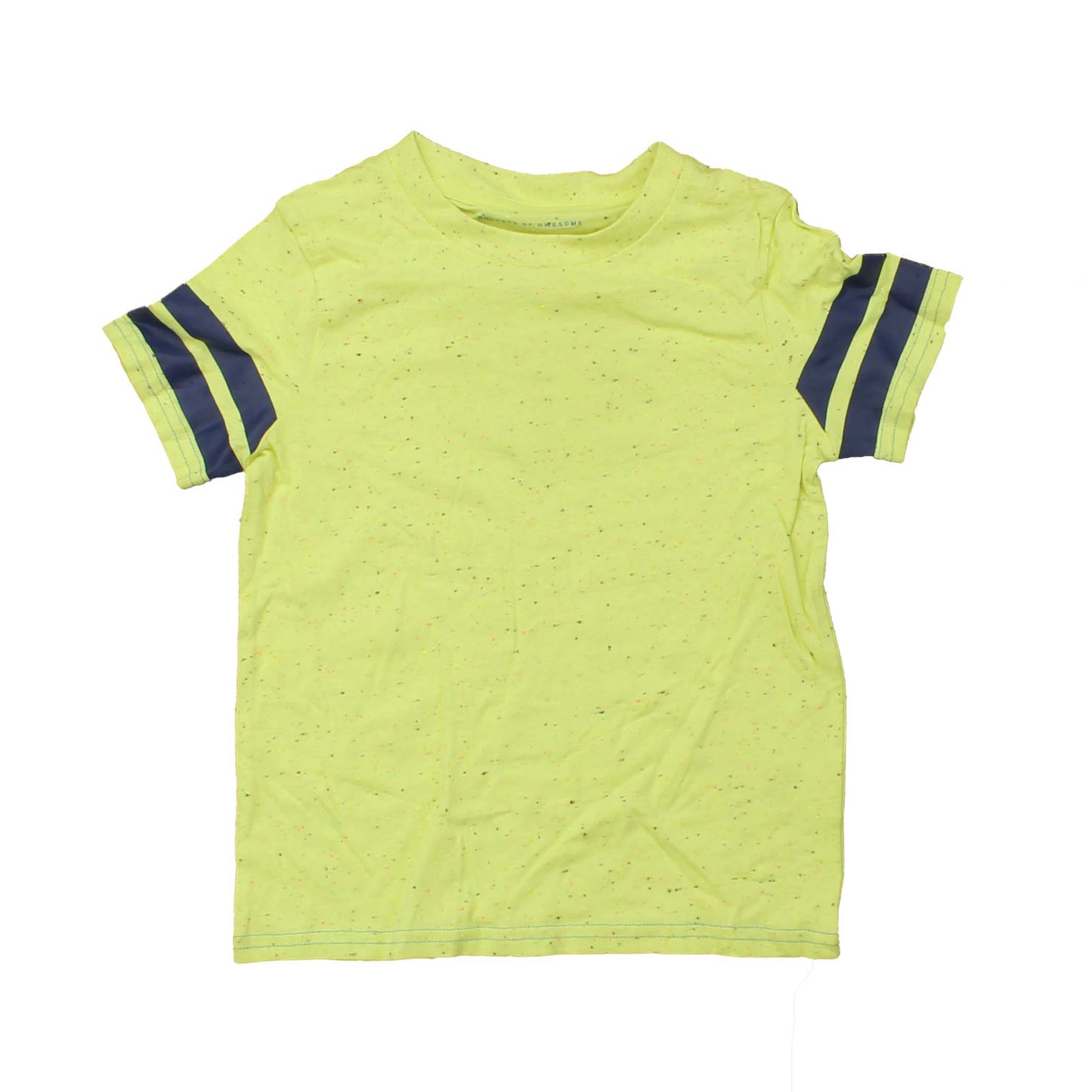 Rockets Of Awesome Boys Yellow | Blue Stripes T-Shirt Size: 4T Yellow | Blue Stripes