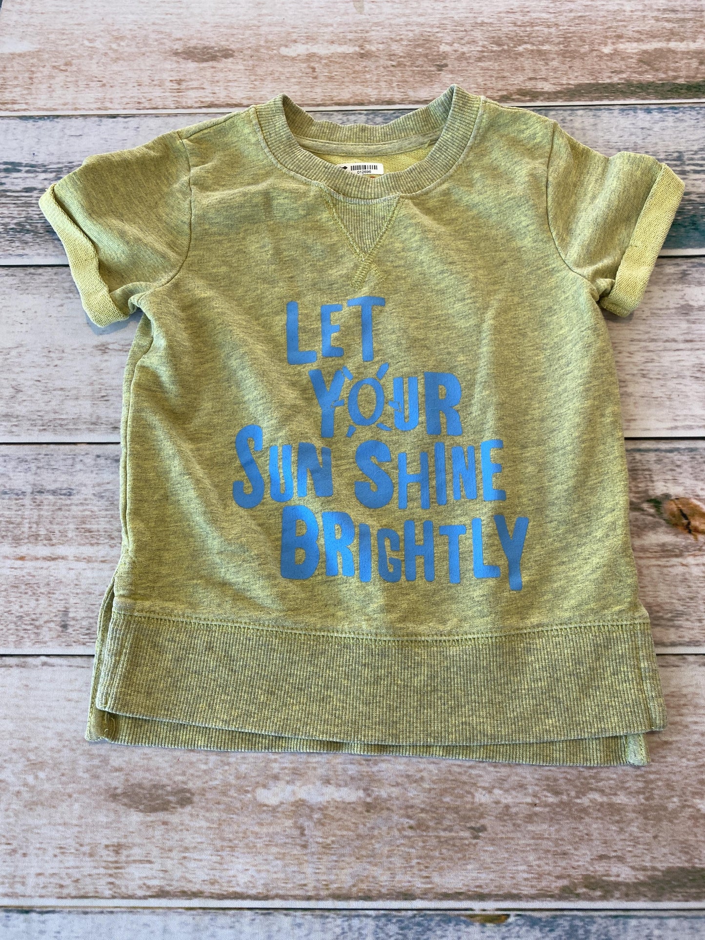 Cat & Jack Girls Yellow | Blue | Text Sweater Size: 2T Yellow | Blue | Text