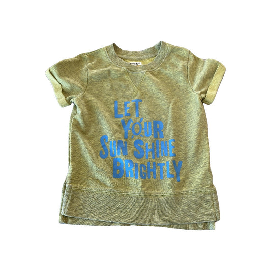 Cat & Jack Girls Yellow | Blue | Text Sweater Size: 2T Yellow | Blue | Text
