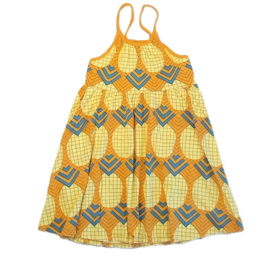 Tea Collection Girls Yellow | Blue Dress Size: 7 Years Yellow | Blue