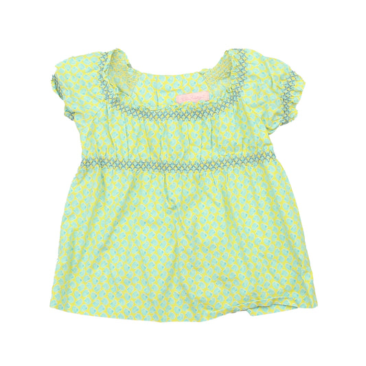 Lilly Pulitzer Girls Yellow | Blue Blouse Size: 2T Yellow | Blue