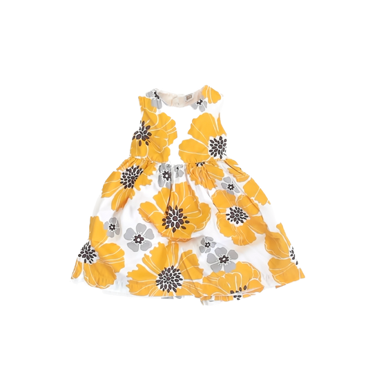 Carter''s Girls Yellow | Brown Dress Size: 24 Months Yellow | Brown