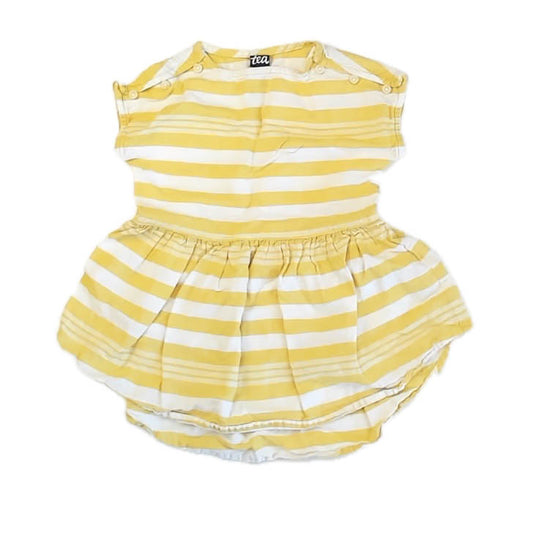 Tea Collection Girls Yellow Check Dress Size: 2T Yellow Check