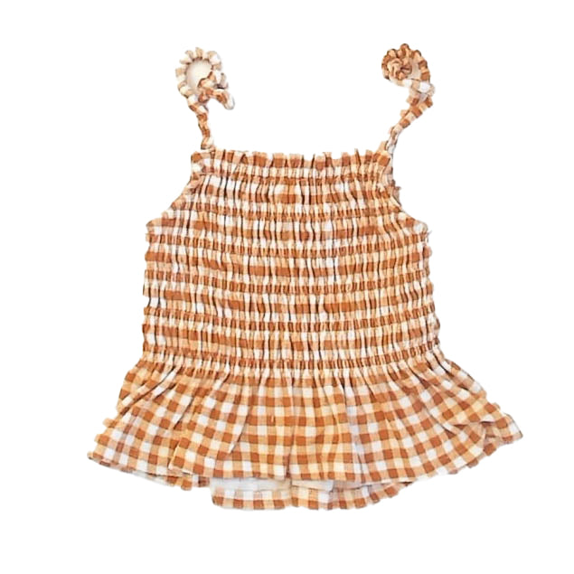 SO Girls Yellow Check Tank Top Size: 6 Years Yellow Check