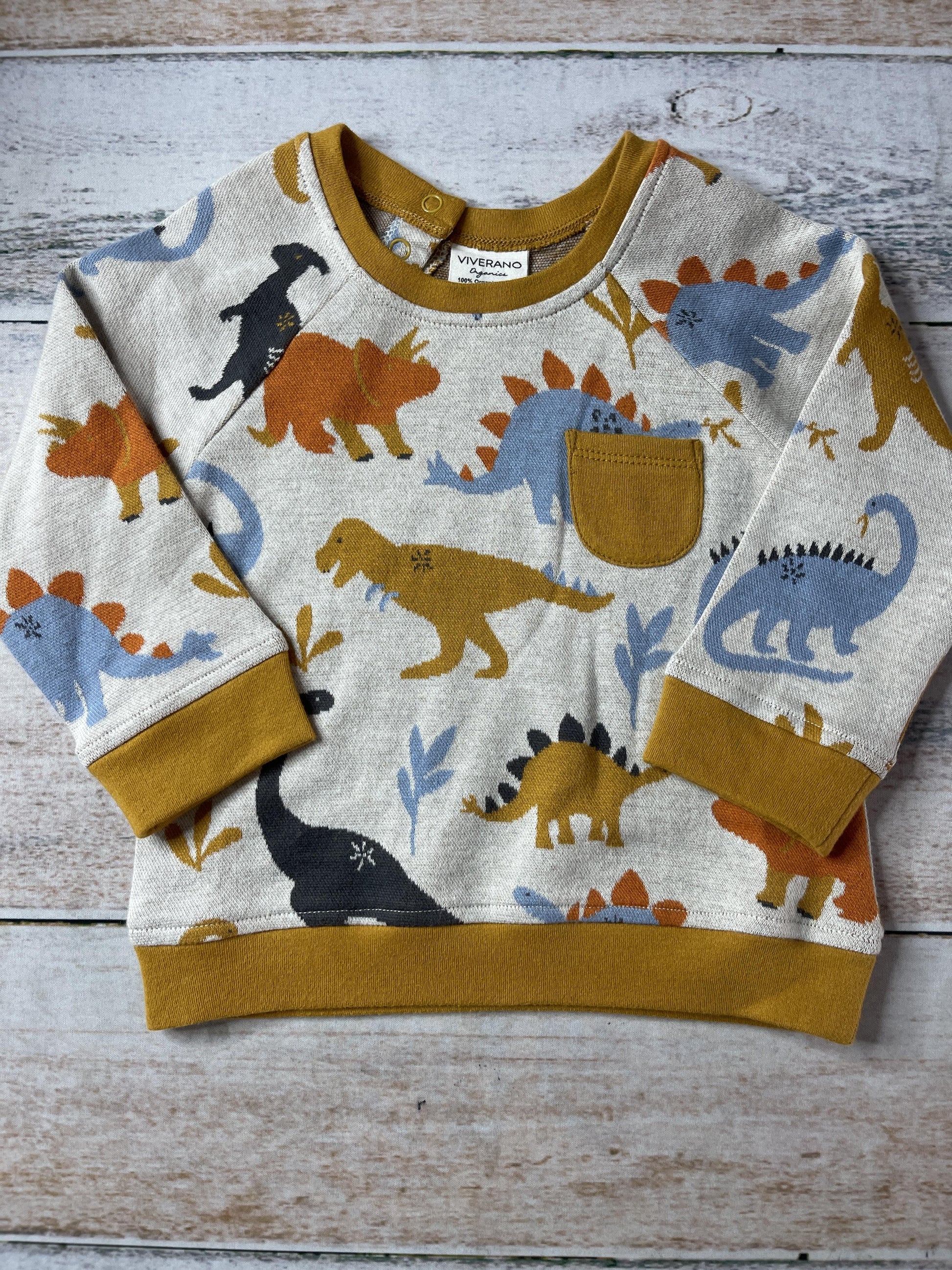 Viverano Boys Yellow | Dinosaur | Grey | Light Blue | Tan Pants Size: 12-18 months Yellow | Dinosaur | Grey | Light Blue | Tan