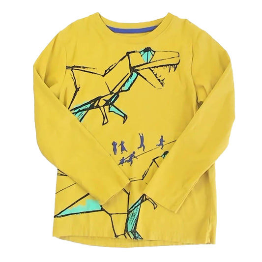 Tea Collection Boys Yellow DInosaur Long Sleeve T-Shirt Size: 7 Years Yellow DInosaur