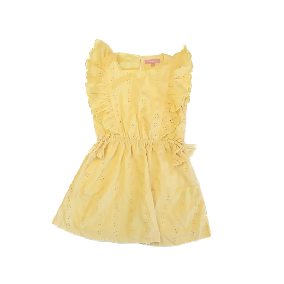 BCBG Girls Yellow Eyelets Sun Dress Size: 4T Yellow Eyelets