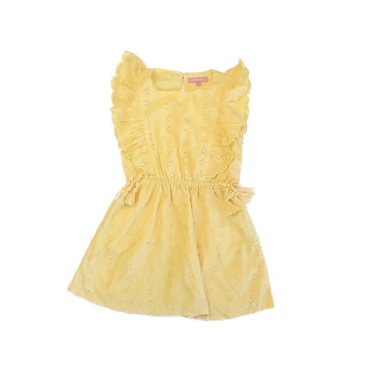 BCBG Girls Yellow Eyelets Sun Dress Size: 4T Yellow Eyelets