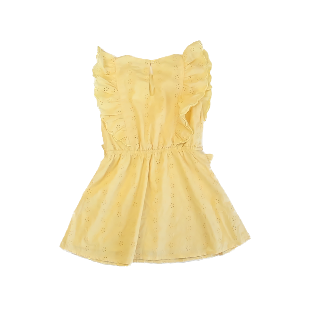 BCBG Girls Yellow Eyelets Sun Dress Size: 4T Yellow Eyelets