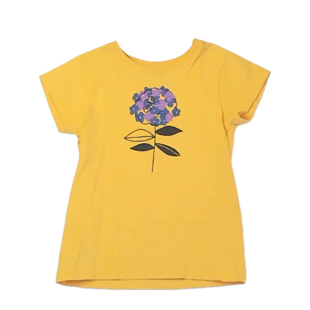 Tea Collection Girls Yellow Floral T-Shirt Size: 5T Yellow Floral