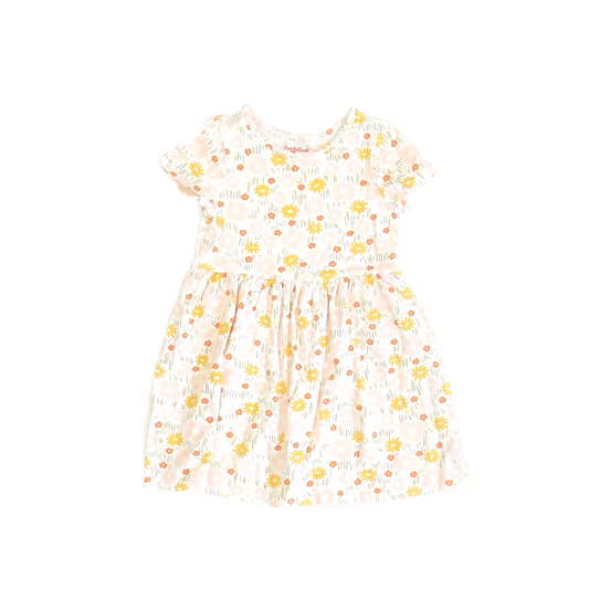 Cat & Jack Girls Yellow Floral Dress Size: 5T Yellow Floral