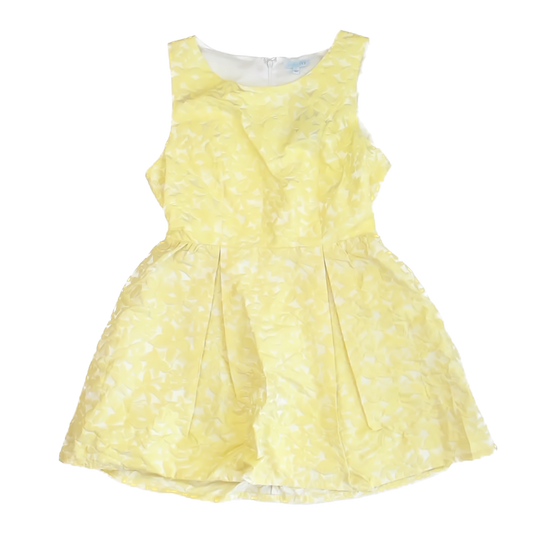 Jun & Ivy Girls Yellow Floral Dress Size: Junior Large Yellow Floral