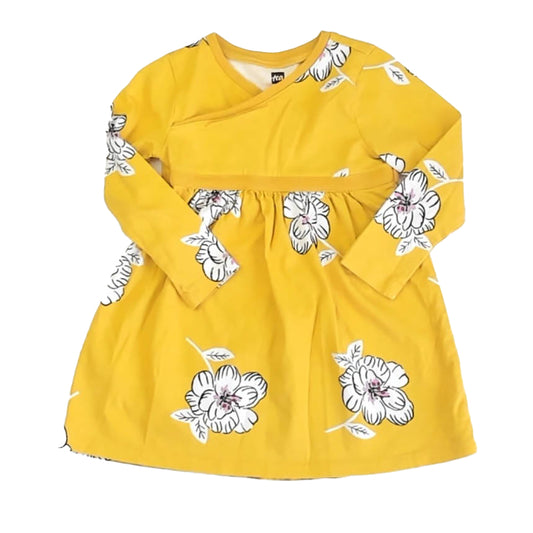 Tea Collection Girls Yellow Floral Dress Size: 2T Yellow Floral