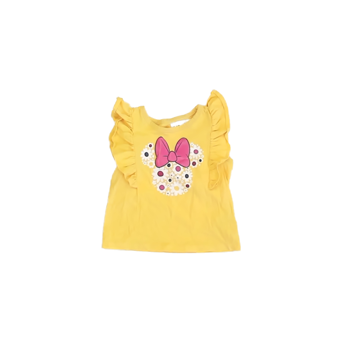 Disney Girls Yellow Floral Tank Top Size: 2T Yellow Floral