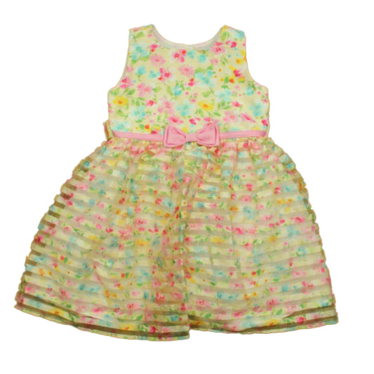 Jona Michelle Girls Yellow Floral Dress Size: 4T Yellow Floral