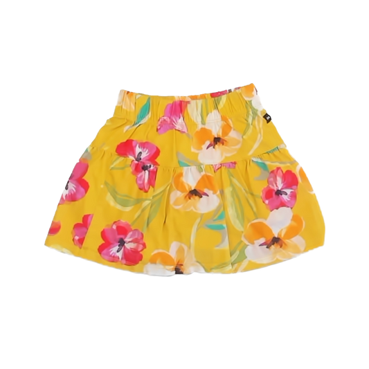 Tea Collection Girls Yellow | Floral Skirt Size: 6 Years Yellow | Floral