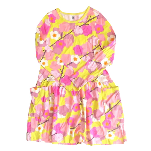 Tea Collection Girls Yellow Floral Dress Size: 8 Years Yellow Floral