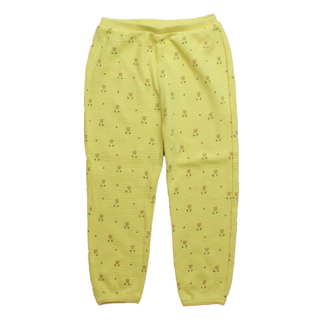 Quincy Mae Girls Yellow Floral Casual Pants Size: 4-5T Yellow Floral