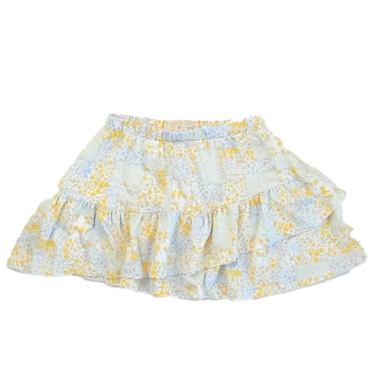 Btween Girls Yellow Floral Skirt Size: 5T Yellow Floral