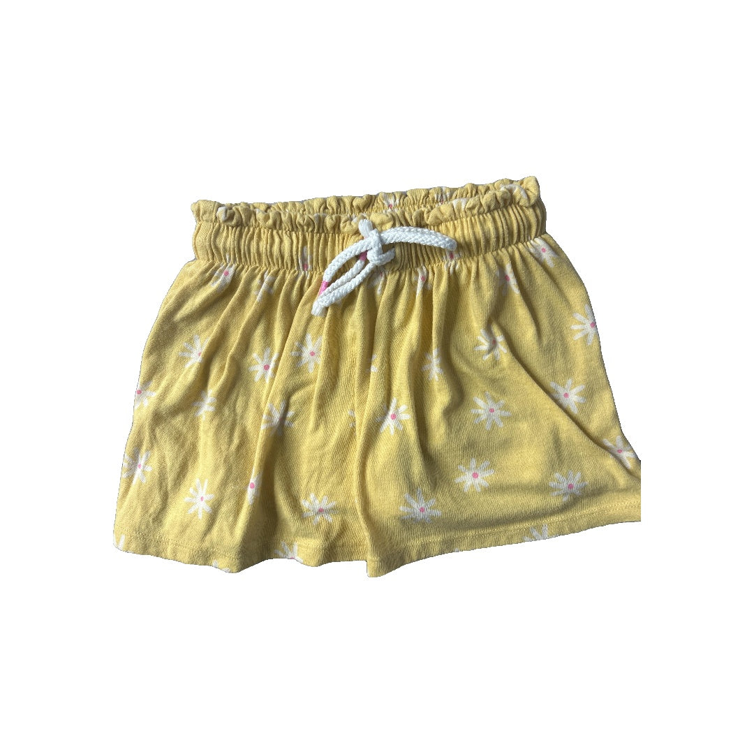 Girls Yellow | Floral Skirt Size: 3T Yellow | Floral