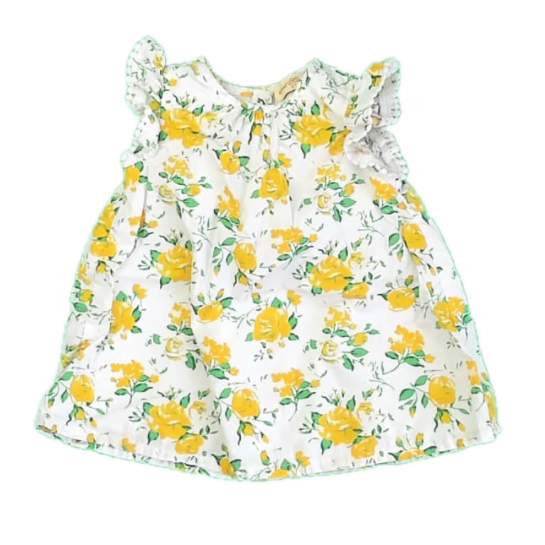 Sweet Magnolia Girls Yellow Floral Dress Size: 2T Yellow Floral