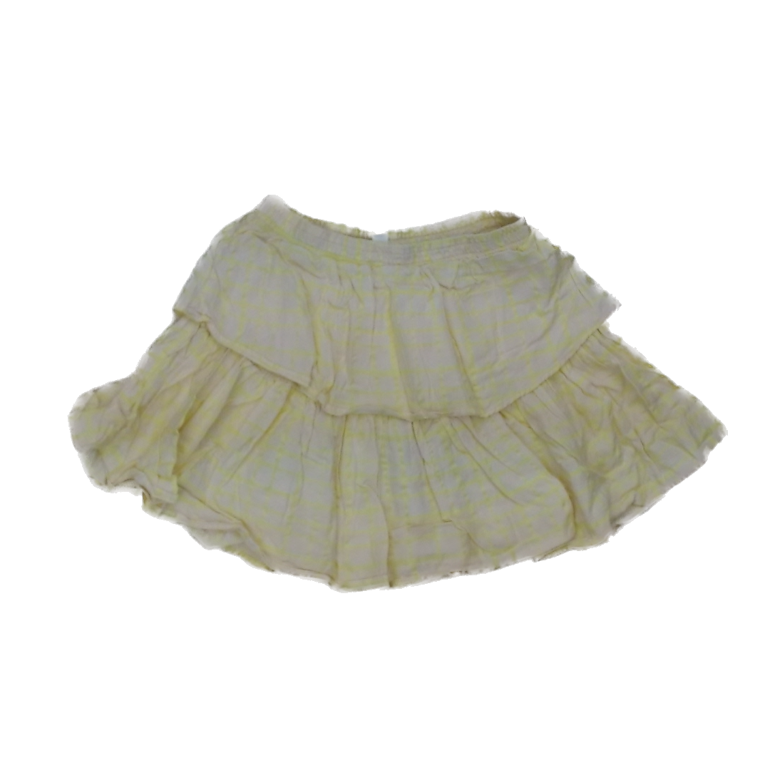 Rockets Of Awesome Girls Yellow | Florescent Green Lattice Pattern Skirt Size: 7 Years Yellow | Florescent Green Lattice Pattern