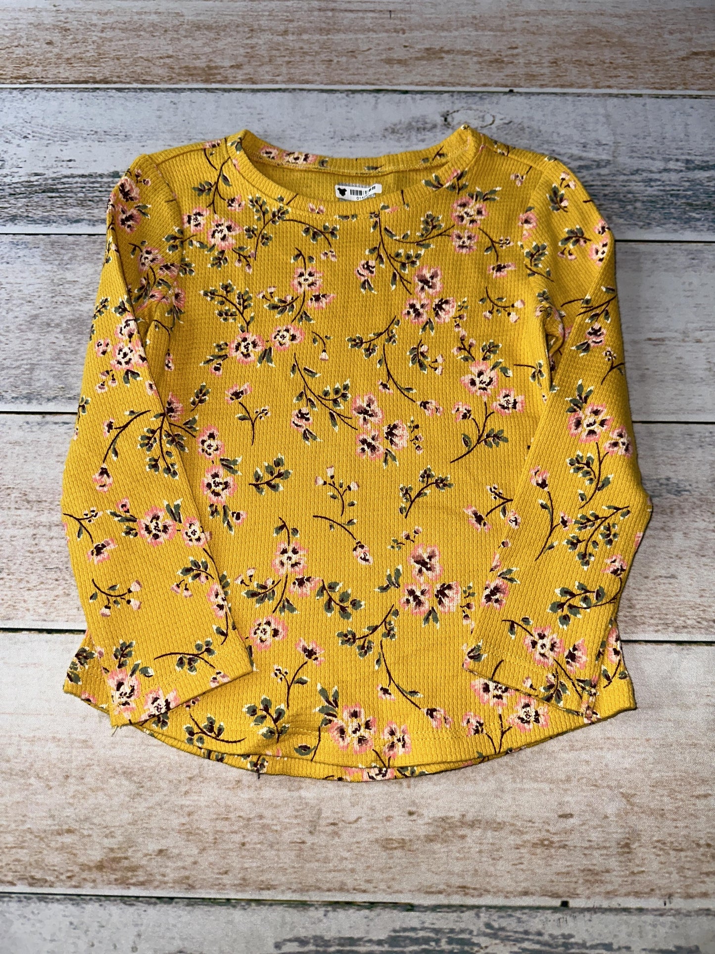 Old Navy Girls Yellow | Flowers Long Sleeve T-Shirt Size: 2T Yellow | Flowers