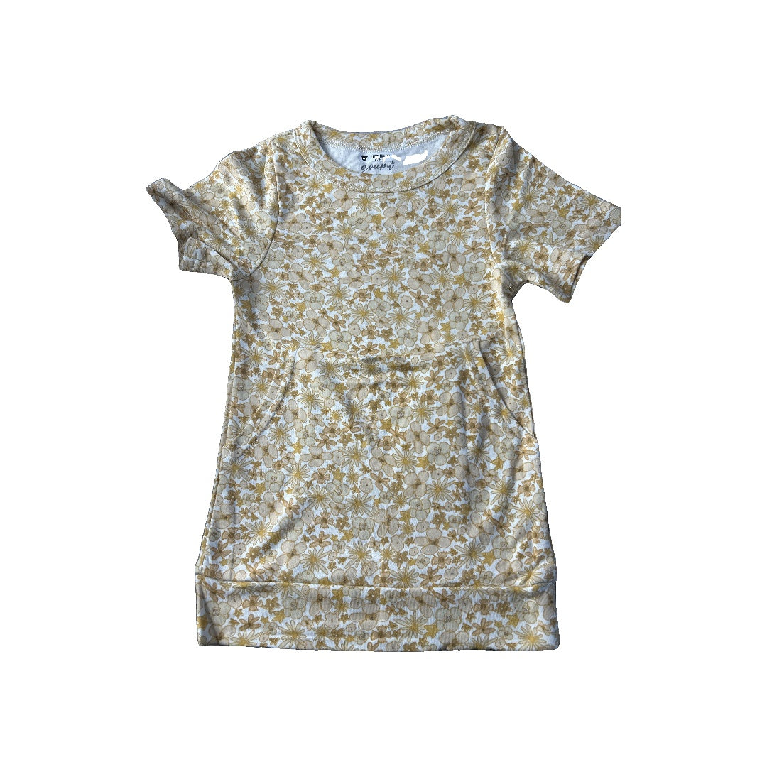 Goumi Girls Yellow | Flowers Shirt Size: 3T Yellow | Flowers