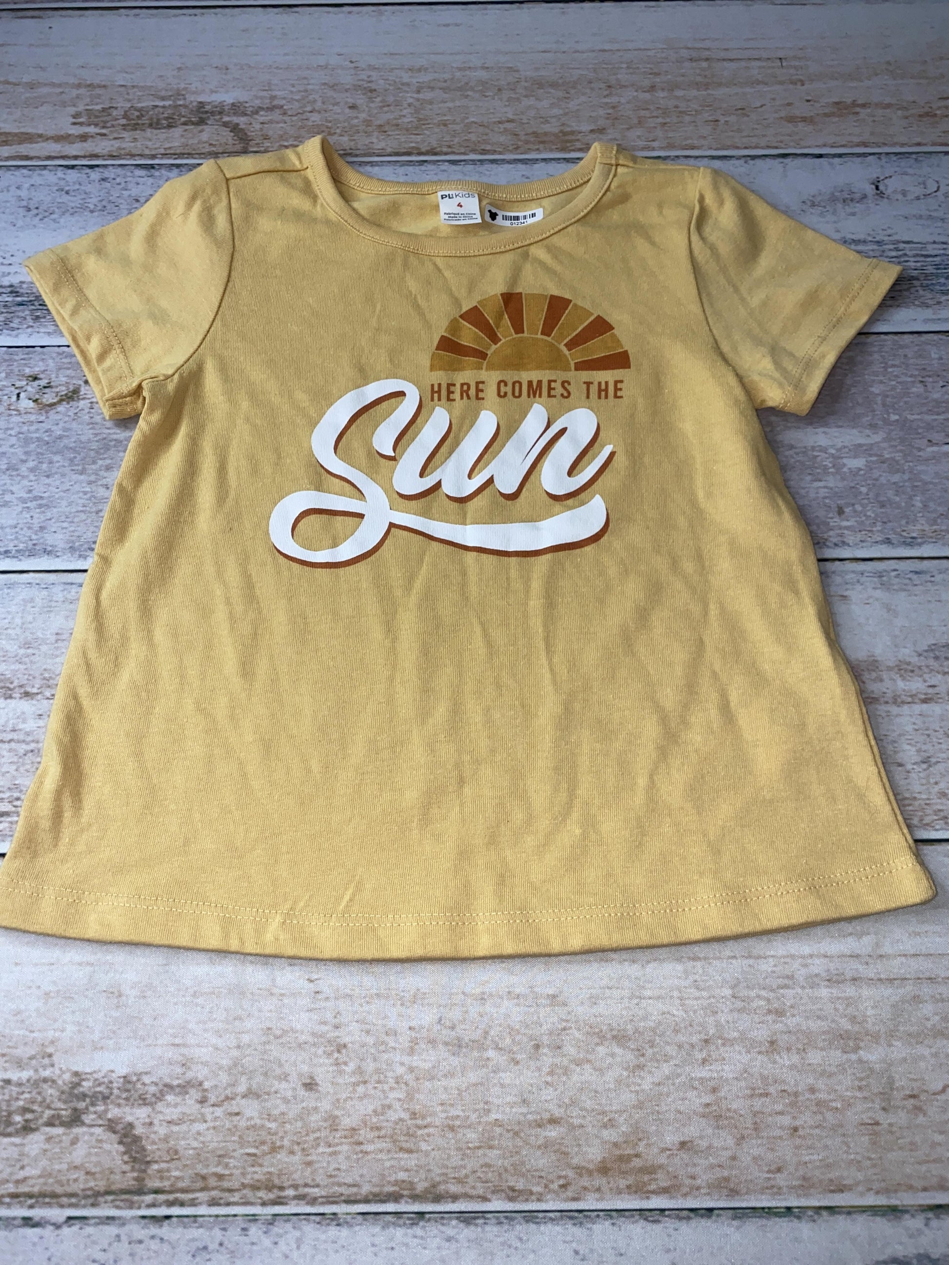PL Baby Unisex Yellow | Graphic T-Shirt Size: 4T Yellow | Graphic