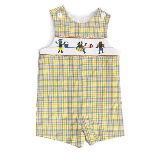 Wish Upon a Star Boys Yellow | Green Frogs Romper Size: 4T Yellow | Green Frogs