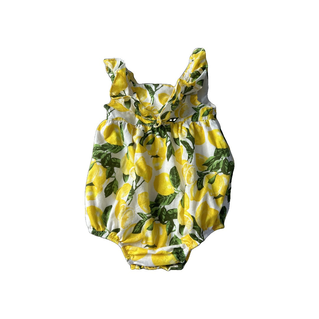 Cynthia Rowley Girls Yellow | green | Fruit Romper Size: 6-9 months Yellow | green | Fruit