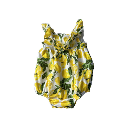 Cynthia Rowley Girls Yellow | green | Fruit Romper Size: 6-9 months Yellow | green | Fruit