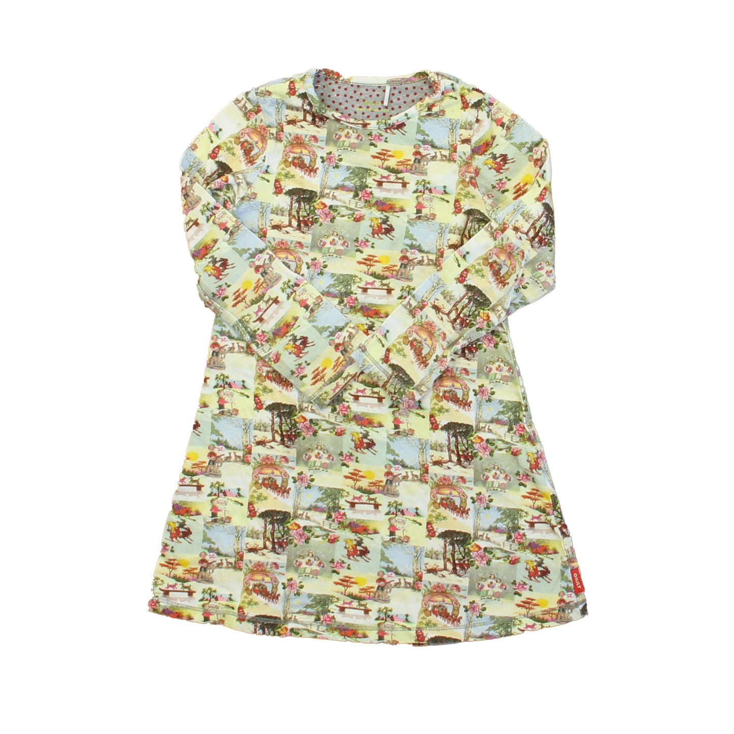 Oilily Girls Yellow | Green Pink Dress Size: 3T Yellow | Green Pink