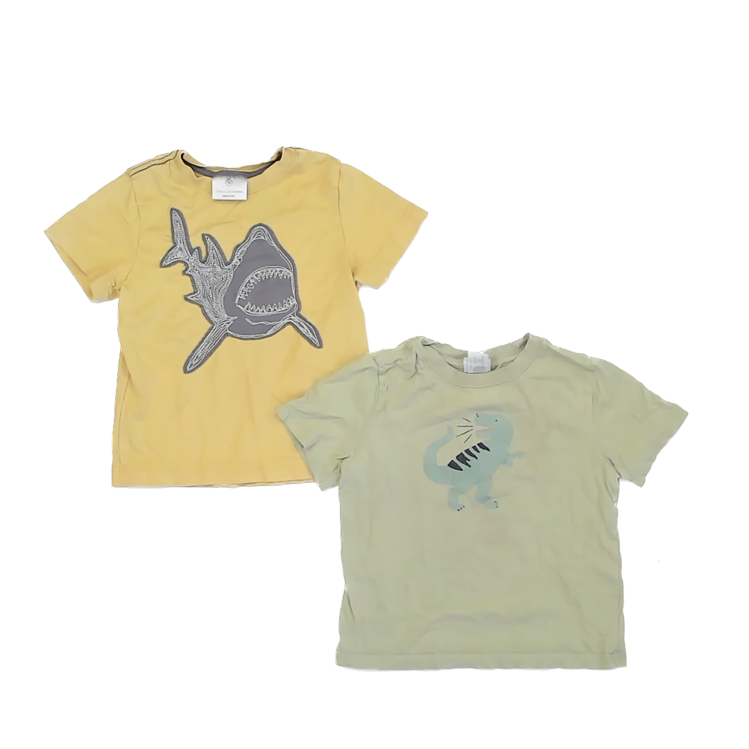 Hanna Andersson Boys Yellow | Green T-Shirt Size: 2T (EU 90) Yellow | Green