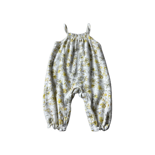 Girls Yellow | Grey | Flowers Romper Size: 6-9 months Yellow | Grey | Flowers