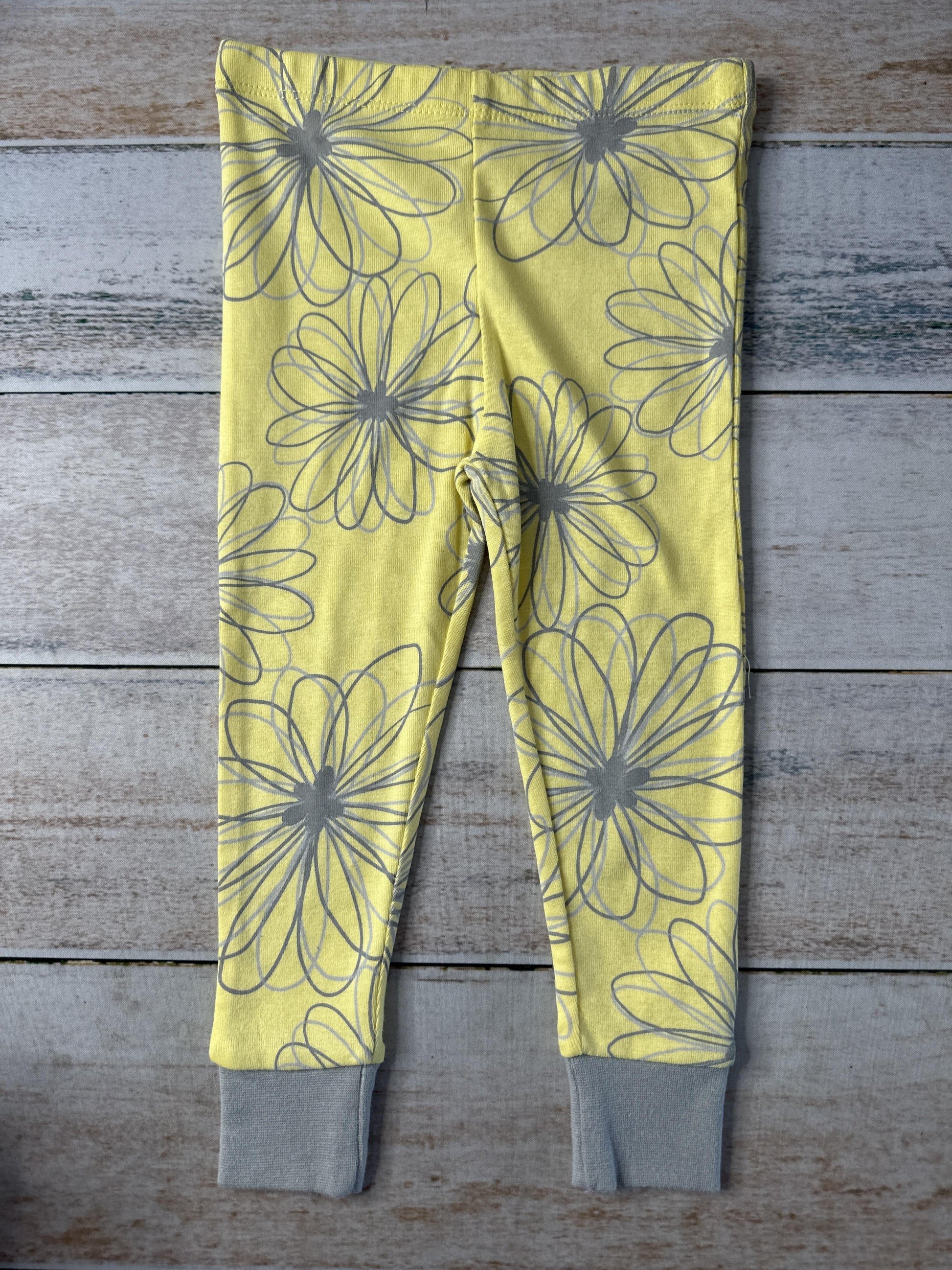 Girls Yellow | Grey Pajamas Size: 24 months Yellow | Grey