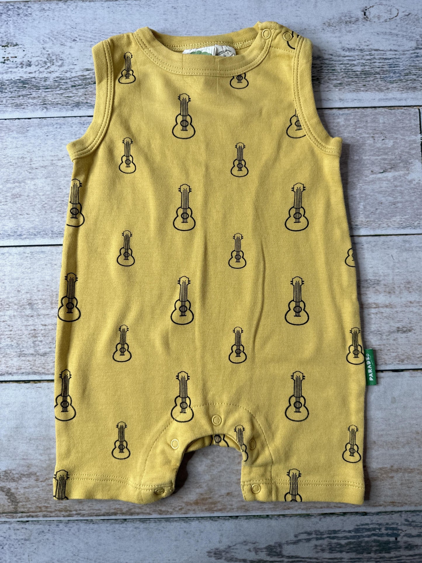 Parade Boys Yellow | guitars Romper Size: 12-18 months Yellow | guitars