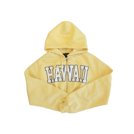 Forever 21 Girls Yellow Hawaii Hoodie Size: Junior Small Yellow Hawaii