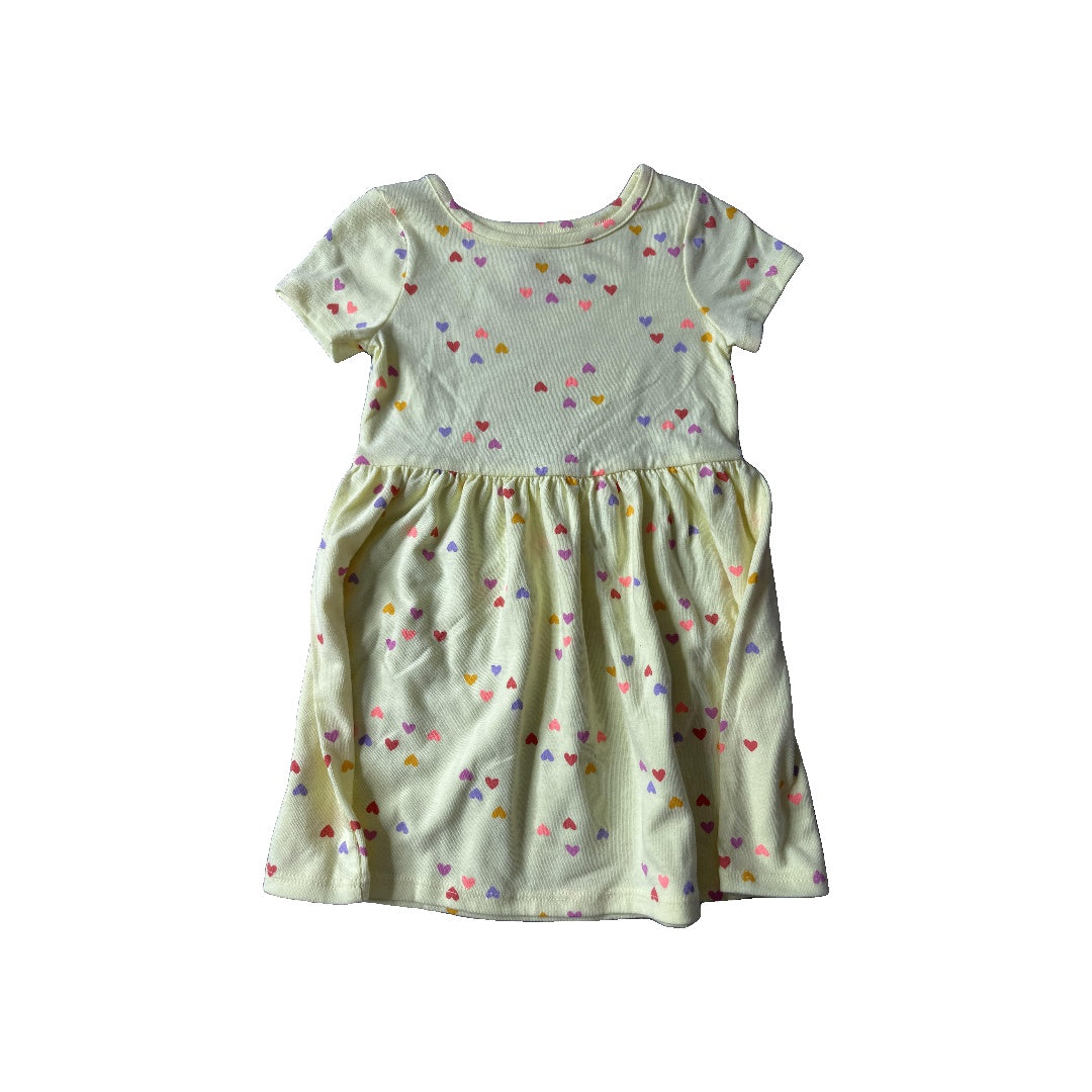 Cat & Jack Girls Yellow | Hearts Dress Size: 3T Yellow | Hearts