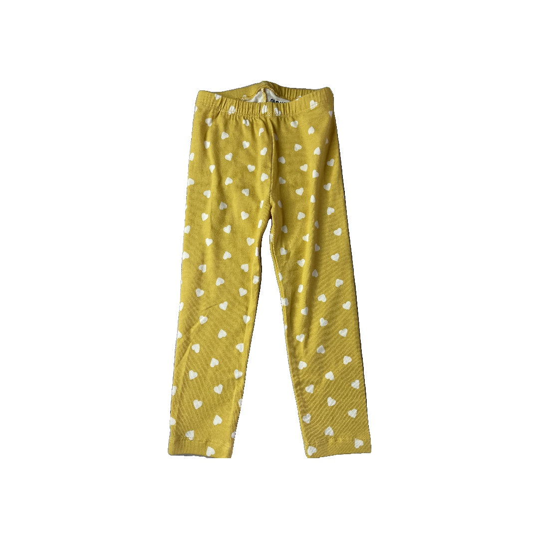 Old Navy Girls Yellow | Hearts Pants Size: 2T Yellow | Hearts