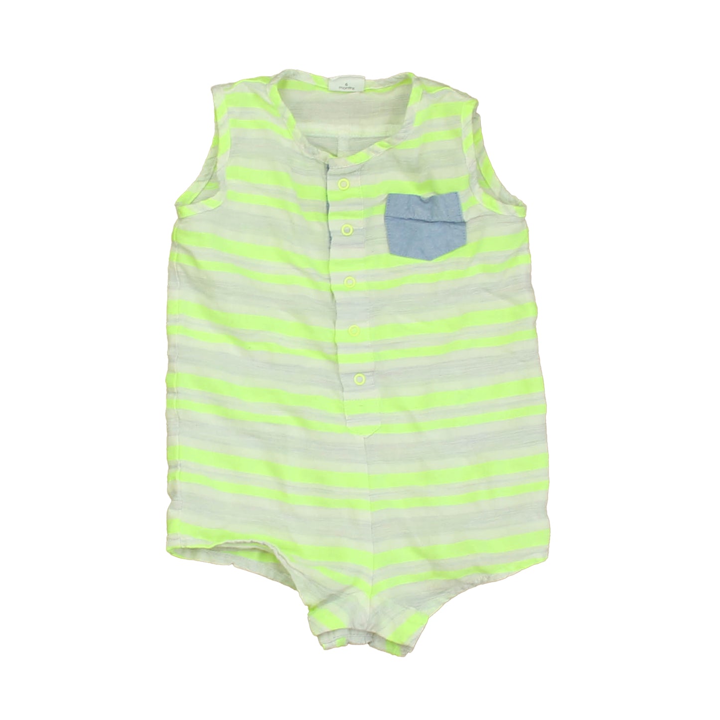 Egg Boys Yellow | Ivory Stripe Romper Size: 6 Months Yellow | Ivory Stripe