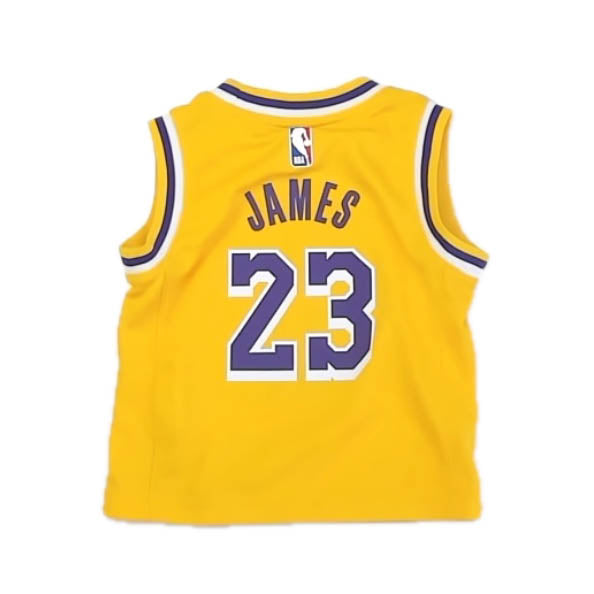 NBA Boys Yellow Lakers "James" Sports Jersey Size: 24 Months Yellow Lakers "James"
