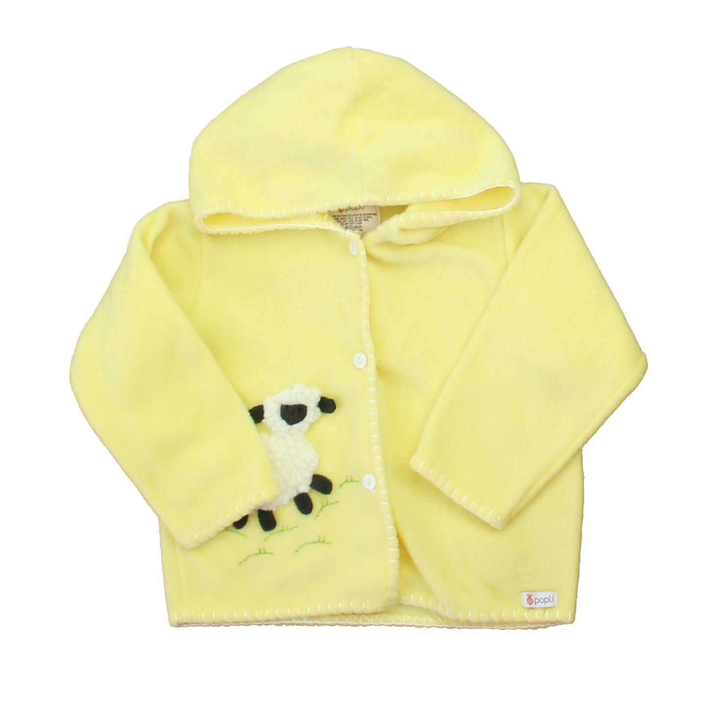Popli Unisex Yellow Lamb Jacket Size: 2-3T Yellow Lamb