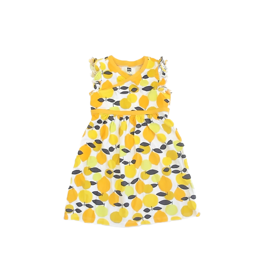 Tea Collection Girls Yellow Lemons Dress Size: 4T Yellow Lemons