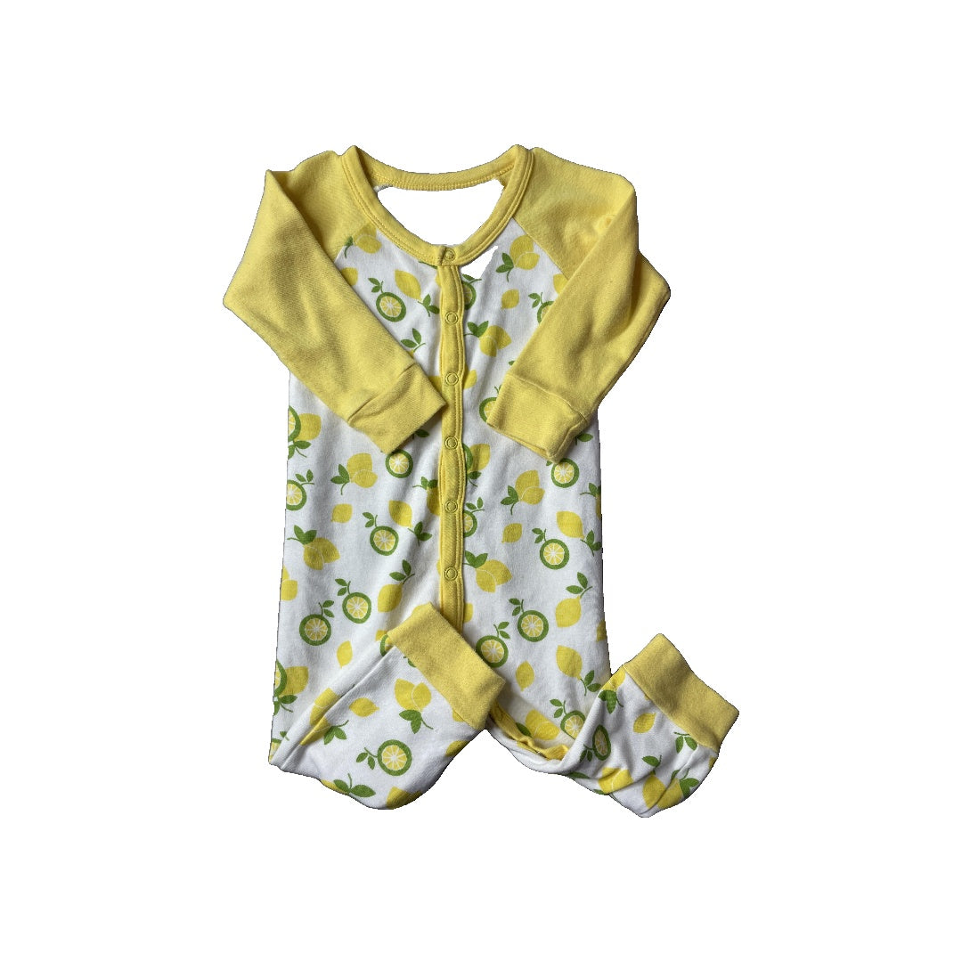 Bebenca Unisex Yellow | Lemons Long Sleeve Outfit Size: 6-9 months Yellow | Lemons