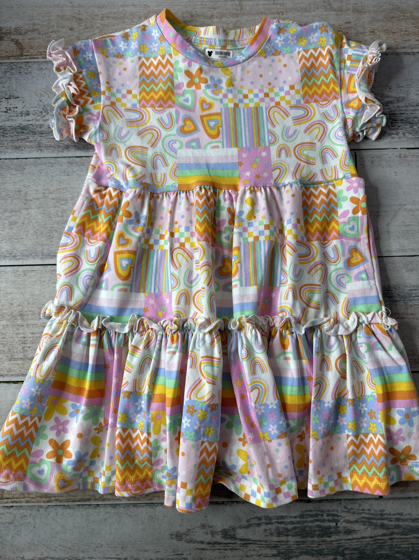 Andy & Evan Girls Yellow | Light Blue | light green | pink Dress Size: 3T Yellow | Light Blue | light green | pink