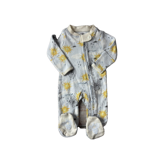 Burt's Bees Boys Yellow | Light Blue | White Pajamas Size: Preemie Yellow | Light Blue | White