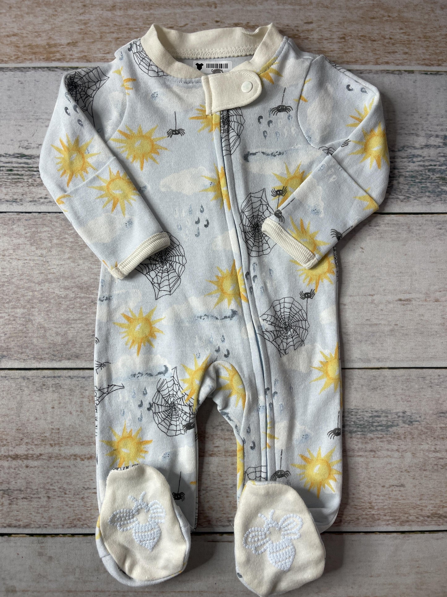 Burt's Bees Boys Yellow | Light Blue | White Pajamas Size: Preemie Yellow | Light Blue | White