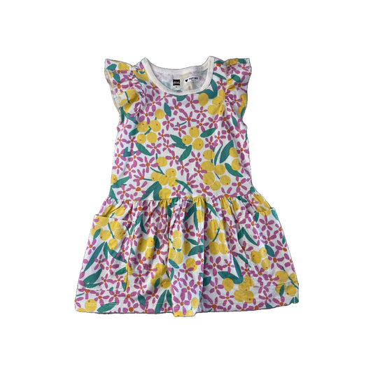 Tea Girls Yellow | light green | pink | White Dress Size: 2T Yellow | light green | pink | White